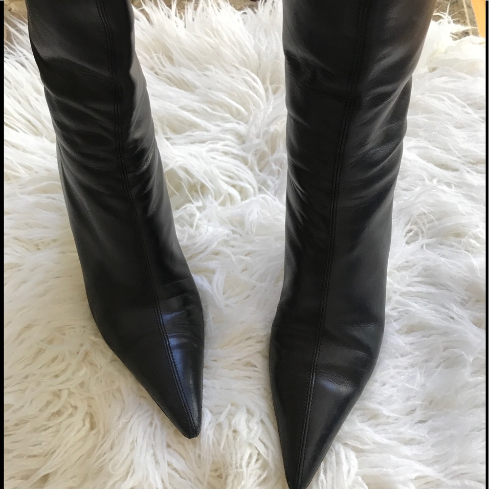 Gucci Horsebit Black Leather Mid Calf #102150